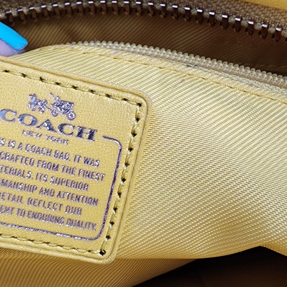 Coach Yellow Satchel Bag with Classic Design - Picture 5 of 6